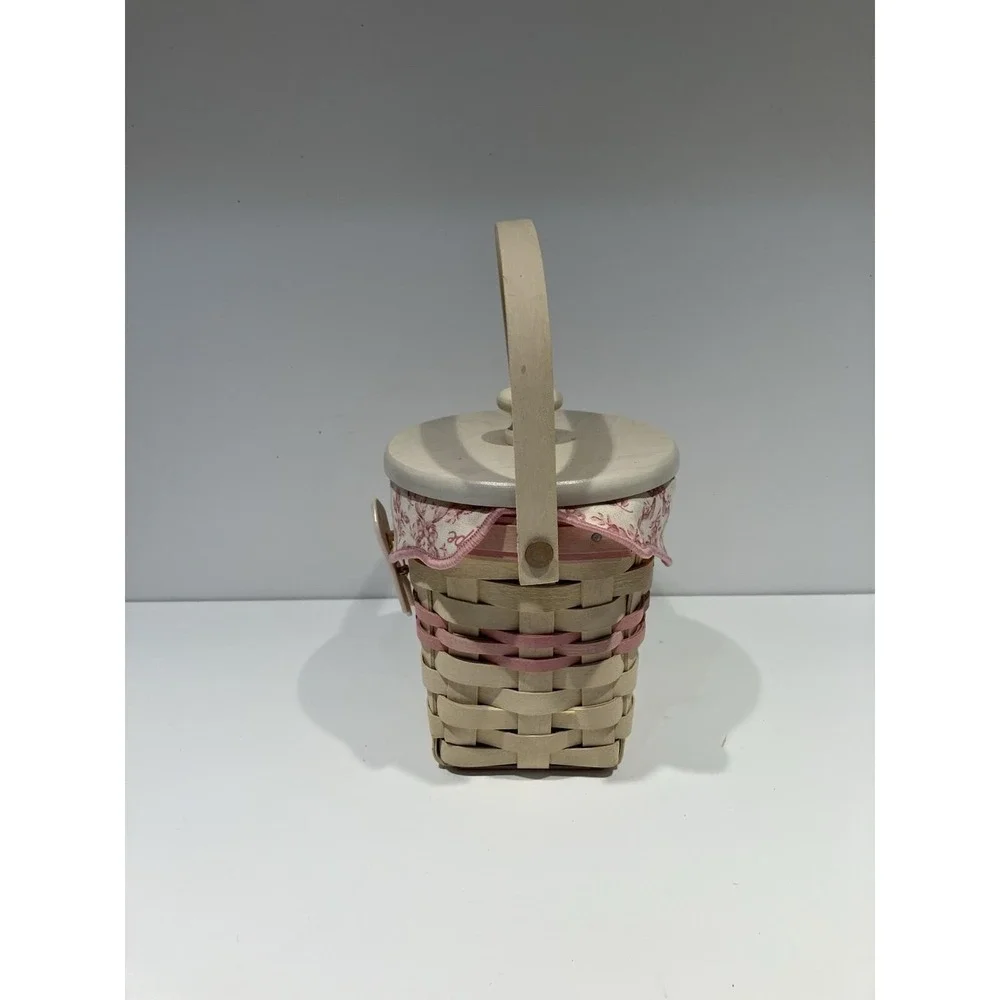 Longaberger Horizon of Hope Basket American Cancer Society Pink 2002 Complete